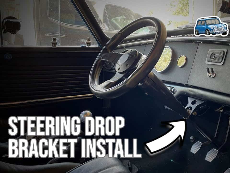 Classic mini steering column drop bracket Lowering heavy duty race