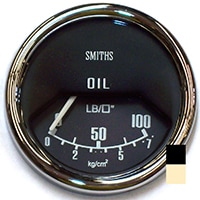 Oil Pressure Gauge, Mk2-on, Smiths, Black