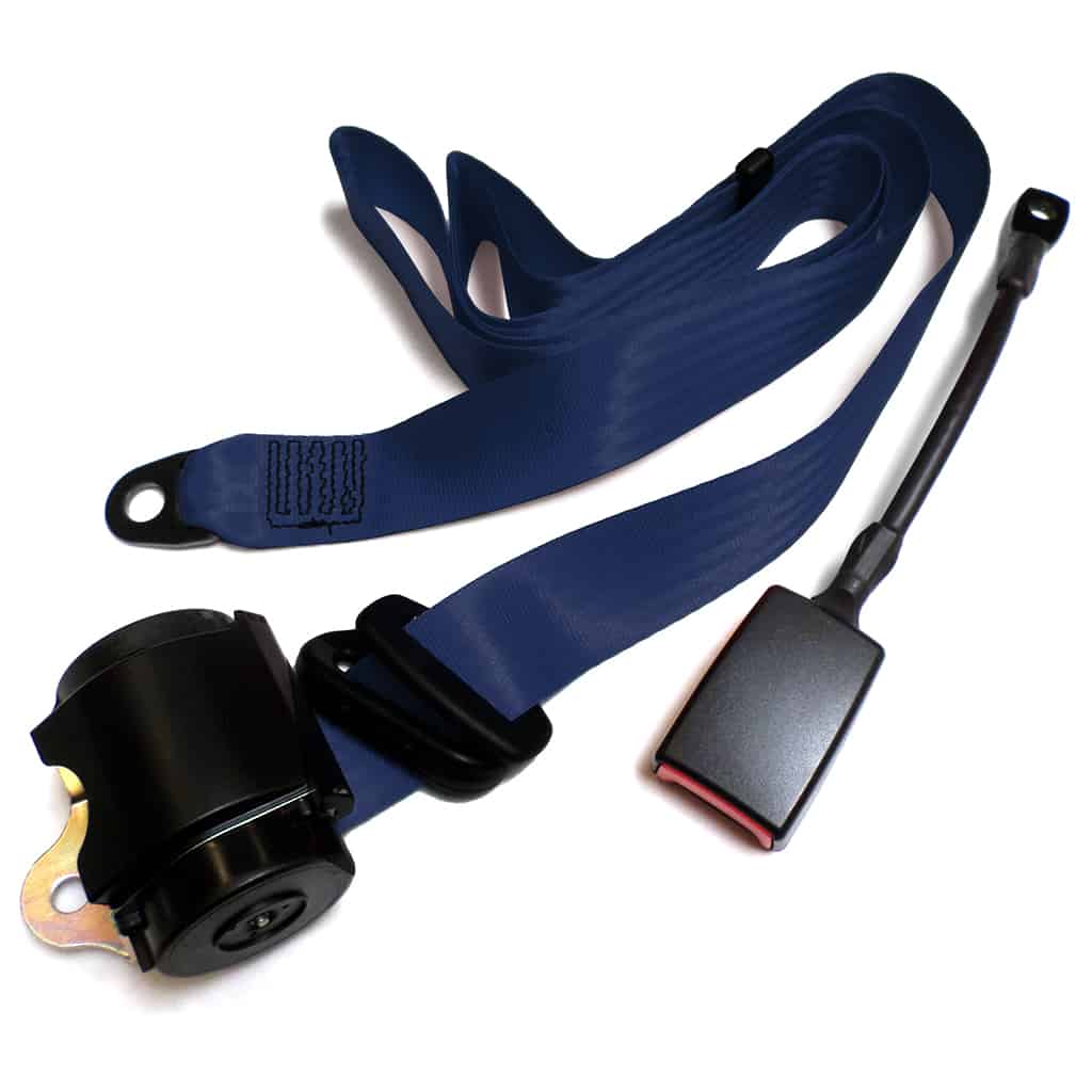 Seat Belt Kit, Front, 3 Point Retractable, Blue (SAC0197B)