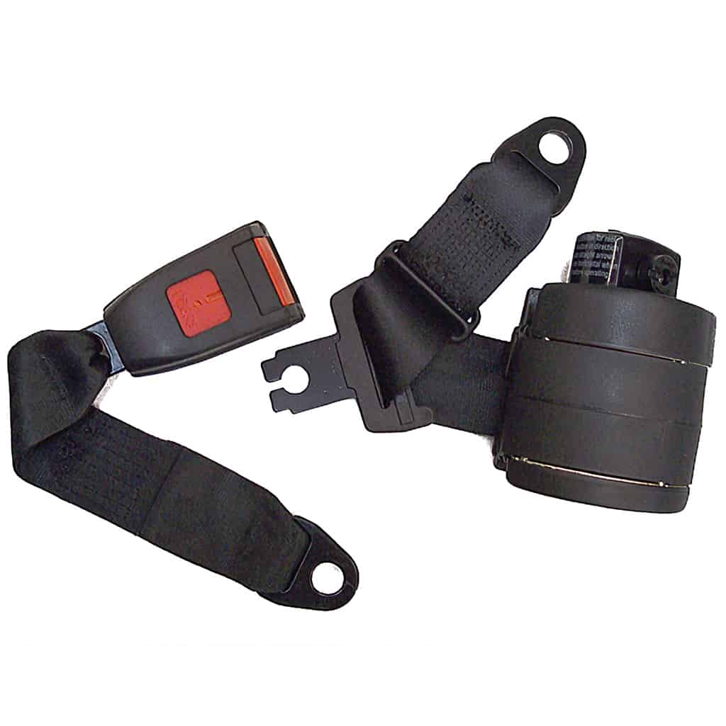 Seat Belt Kit, Rear, 3 Point Retractable, Black (SAC0198)